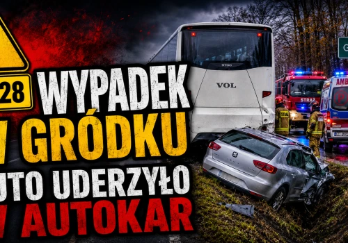 Kolizja z udziałem autobusu szkolnego. 2 osoby w szpitalu