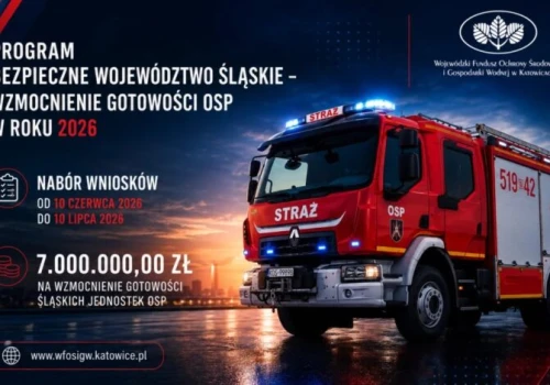 Bezpieczne województwo śląskie – wzmocnienie gotowości OSP w roku 2026. WFOŚiGW w Katowicach ogłosił konkurs