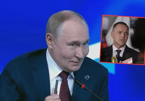 Putin się cieszy, Nawrocki i Miller „gwiazdami” rosyjskiej TV. „Nie jest tanią dziw*ą”
