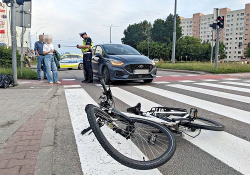 Potrącenie rowerzystki