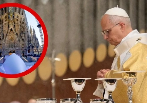 Papież Leon XIV pobłogosławił Wieżę Chrystusa w Barcelonie