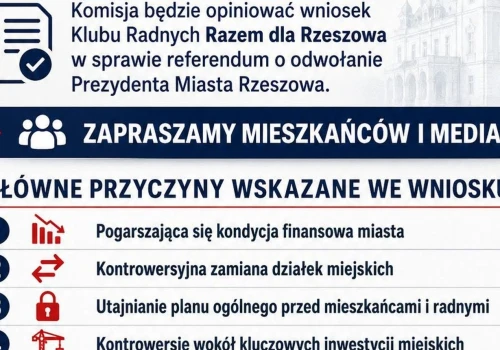 DZIŚ O 17:00 W RATUSZU: Przyjdź i zobacz, jak ważą się losy referendum w Rzeszowie!