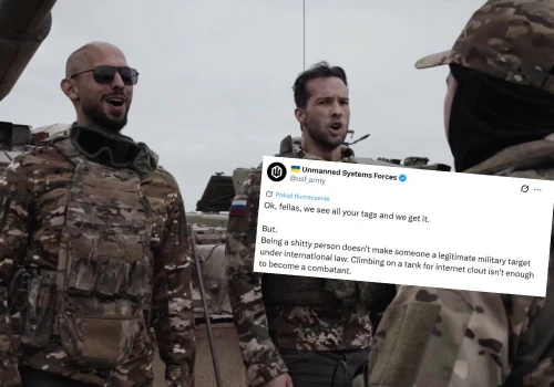 Ukraina oficjalnie odmówiła bombardowania Andrew Tate'a przebywającego w Rosji, tłumaczą, że mają ważniejsze cele