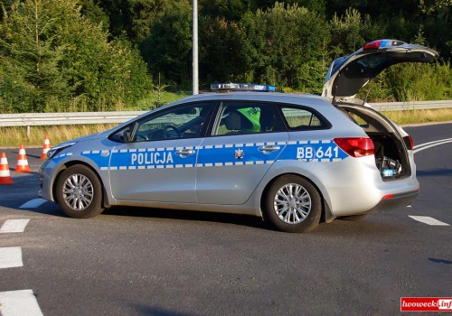 Wypadek na drodze wojewódzkiej . Utrudnienia na drodze