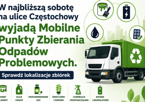 W najbliższą sobotę na ulice Częstochowy wyjadą Mobilne Punkty Zbierania Odpadów Problemowych. Sprawdź lokalizacje zbiórek