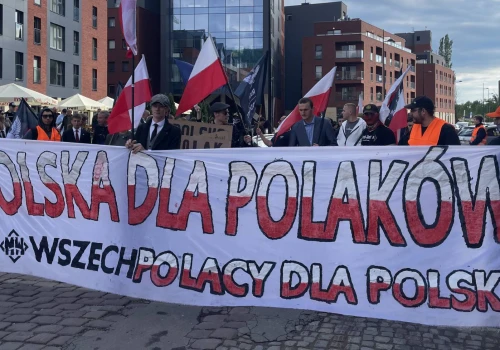 Przeciwko paktowi migracyjnemu protestowały środowiska prawicowe w Gdańsku