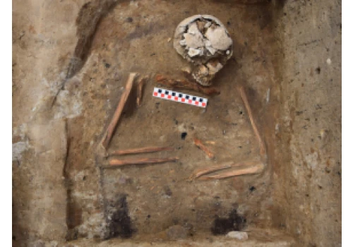 Na cmentarzysku koło Dąbrówna na Mazurach archeolodzy odkryli nietypowy średniowieczny pochówek
