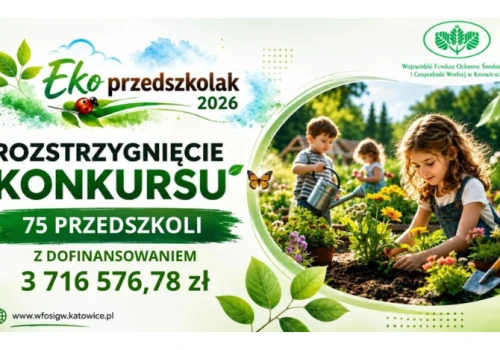 WFOŚiGW w Katowicach rozstrzygnął konkurs Ekoprzedszkolak 2026. Oto lista laureatów z powiatu częstochowskiego