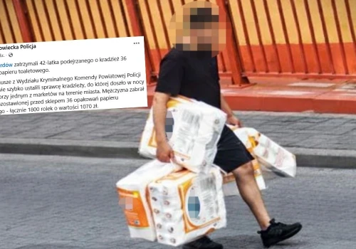 Żyrardów: chłop ukradł prawie 2000 rolek papieru toaletowego