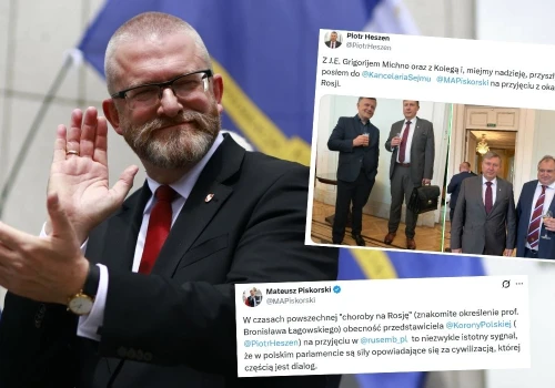 Politycy z partii Brauna luźniutko poszli na imprezę w ambasadzie Rosji