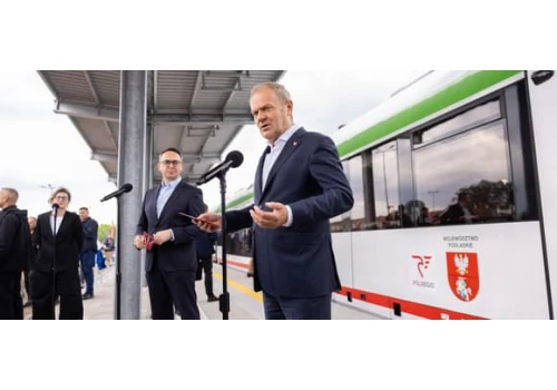 Pociągi wracają do Łomży. Tusk zapowiada inwestycje w kolej