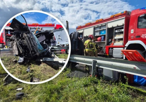 Dachowanie na A4 koło Strzelec Opolskich. Śmigłowiec LPR w akcji