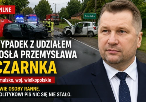 Wypadek samochodowy z udziałem posła Przemysława Czarnka
