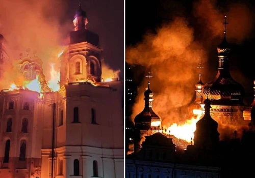 Zmasowany atak Rosji na Ukrainę. Historyczny klasztor w ogniu