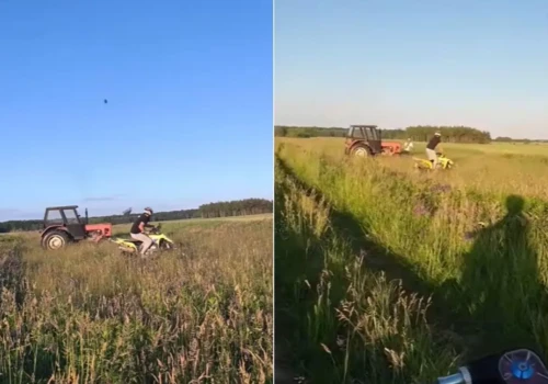 Rozjeżdżali jego pole. Rolnik ruszył za nimi Ursusem i z grabiami