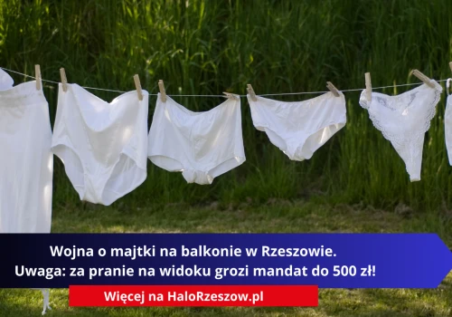 Wojna o majtki na balkonie w Rzeszowie. Uwaga: za pranie na widoku grozi mandat do 500 zł!