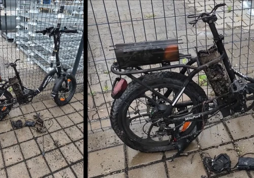 Złotoryja. Spłonął rower elektryczny