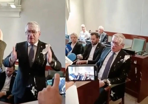 Awantura w Poznaniu. Jacek Jaśkowiak oberwał tortem