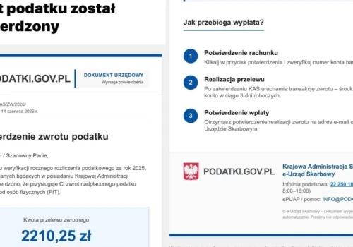 Uwaga na fałszywe wiadomości o zwrocie podatku