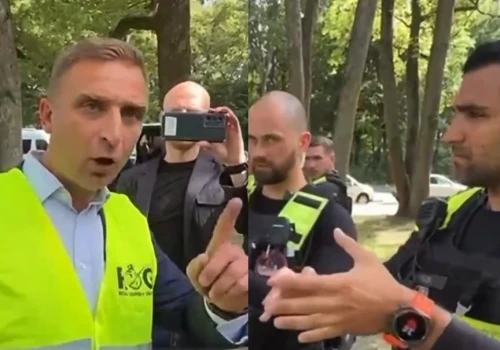 Niemiecki policjant z polskim tłumaczem mówili Bąkiewiczowi co mogą. Nie posłuchali i skończyło się zatrzymaniami.