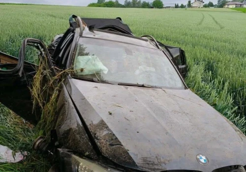 BMW okorowało drzewo. Kierowca odmówił zabrania do szpitala!