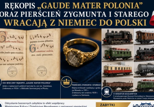 Rękopis „Gaude Mater Polonia” oraz pierścień Zygmunta I Starego wracają z Niemiec do Polski