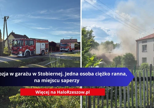 Eksplozja w garażu w Stobiernej. Jedna osoba ciężko ranna, na miejscu saperzy