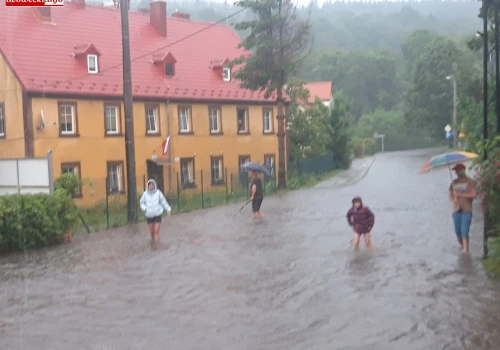 Deszcz zalewa ulice