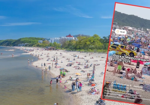 Pokazali nagranie z plaży w Międzyzdrojach. 
