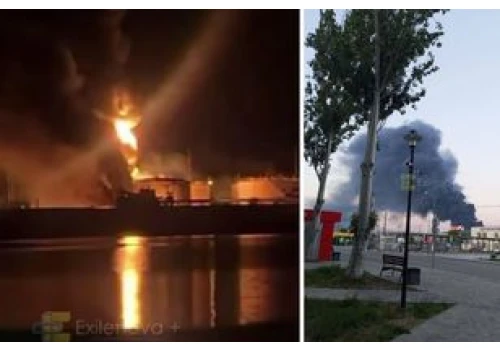 Atak na Krym. Płonie terminal paliwowy w Kerczu