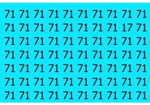 Znajdź liczbę 17. Mało kto robi to w mniej niż 10 sekund