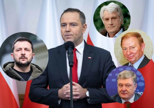 Trzej prezydenci Ukrainy oddają Ordery Orła Białego