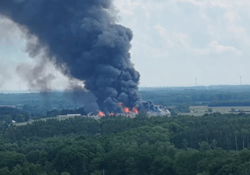 Płonie fabryka aerozoli na Pomorzu