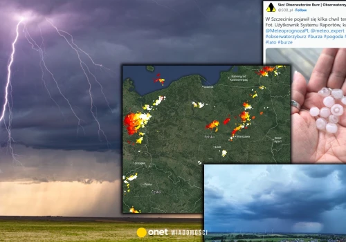 Burze, ulewy i grad nad Polską. Pojazd straży pożarnej utknął w zalanym tunelu