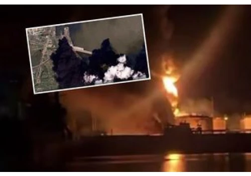 Pożar w Kerczu widoczny z kosmosu. Zdjęcie mówi wszystko