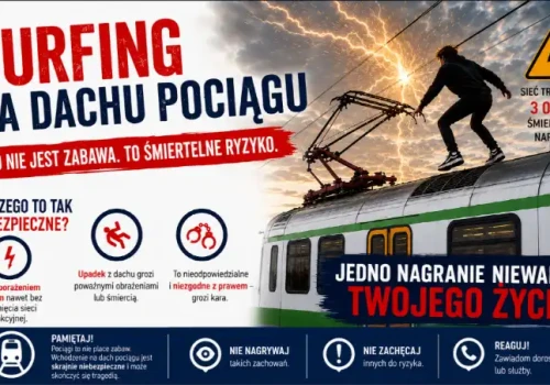 Chwila na dachu pociągu dla lajków. SOK ostrzega: „Jeden z incydentów mógł skończyć się tragicznie”