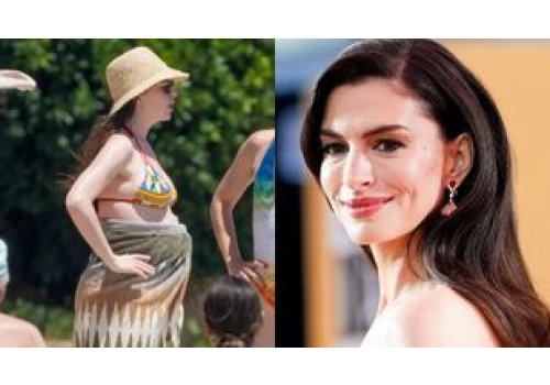 CIĘŻARNA Anne Hathaway wygrzewa się na plaży w Saint-Tropez! (FOTO)