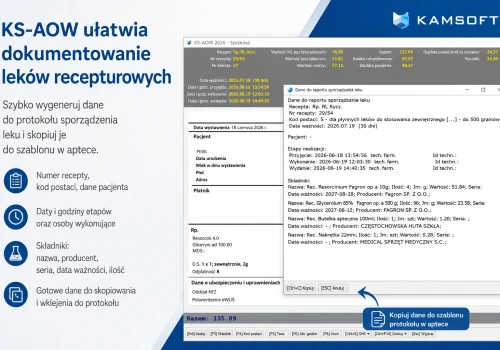 Kamsoft ułatwia dokumentowanie leków recepturowych – jak skorzystać z nowej funkcji?