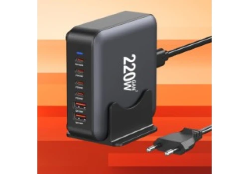 Biurkowa stacja ładująca sccvee 4x USB-C, 2x USB-A 220W PD za 72,96 zł w Amazon PL