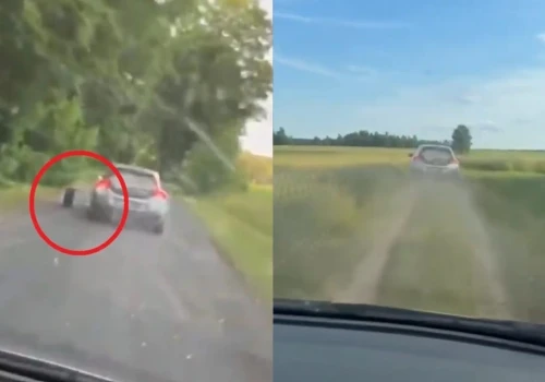 Alk, meta, brak uprawnień i kradzież katalizatorów. Policja opublikowała nagranie z pościgu za 23-letnim kierowcą