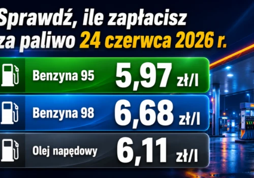 Sprawdź, ile zapłacisz za paliwo 24 czerwca 2026 r. !