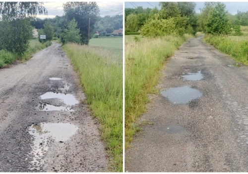 Tiry rozjeździły wyremontowaną drogę. Gmina nie upomniała się o naprawę. – Jest coraz gorzej – alarmuje mieszkaniec