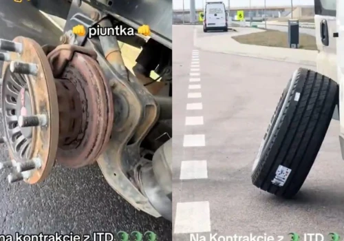 Przyjechali na wymianę opony w ukraińskiej naczepie. Jak zobaczyli jej stan, wezwali ITD i opublikowali nagranie tego co zastali