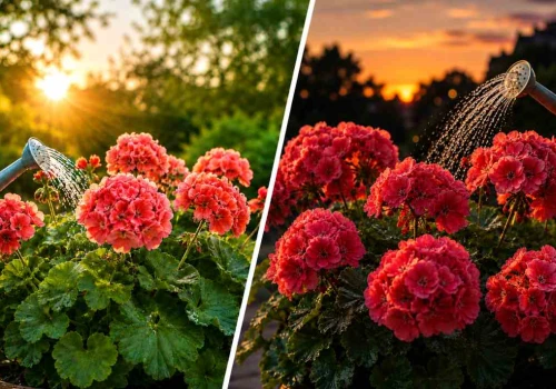 Zmieniłam porę podlewania pelargonii. Efekt? Burza kwiatów w tydzień!