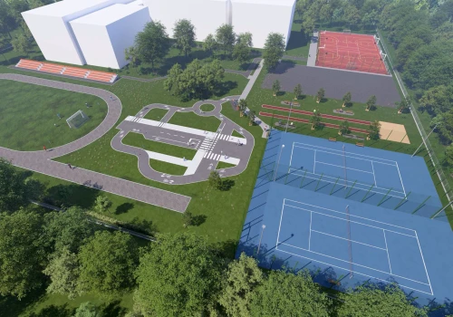 Korty, miasteczko rowerowe i boiska plażowe na wrocławskim osiedlu