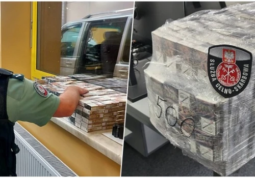 Przemytnik ukrył papierosy w fotelach auta