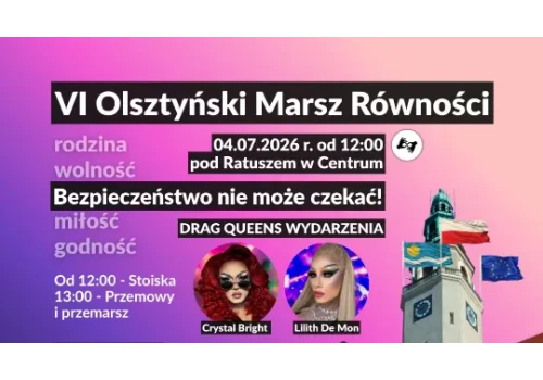 VI Olsztyński Marsz Równości już 4 lipca. Znamy szczegóły i program wydarzenia