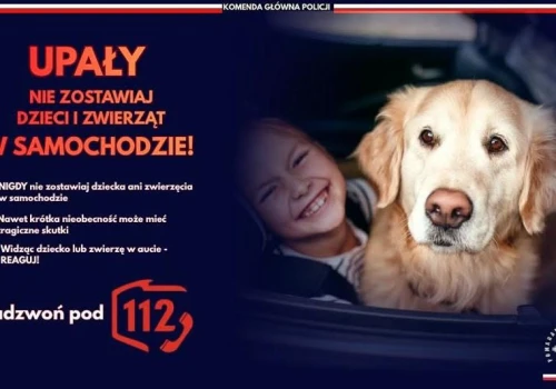 W upalne dni nie zostawiaj dzieci i zwierząt w samochodzie. Wysoka temperatura może je zabić!