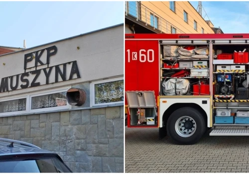 Rozszczelnienie wagonu-cysterny na stacji kolejowej w Muszynie