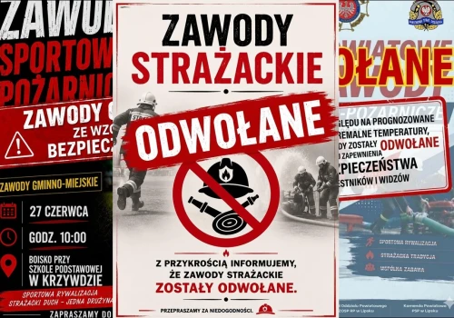 Upał w Polsce. Organizatorzy odwołują zawody OSP